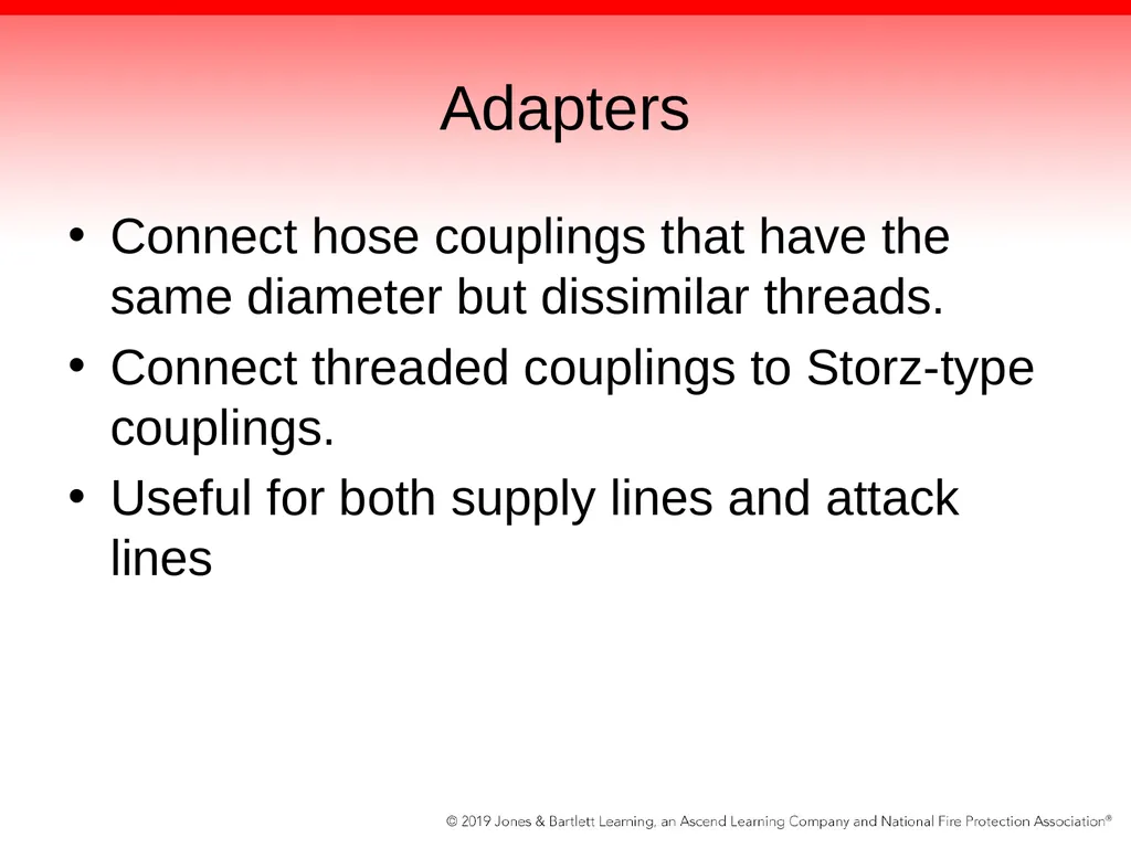 Chapter 6: Fire Hose, Appliances, and Nozzles - slide 35 of 61