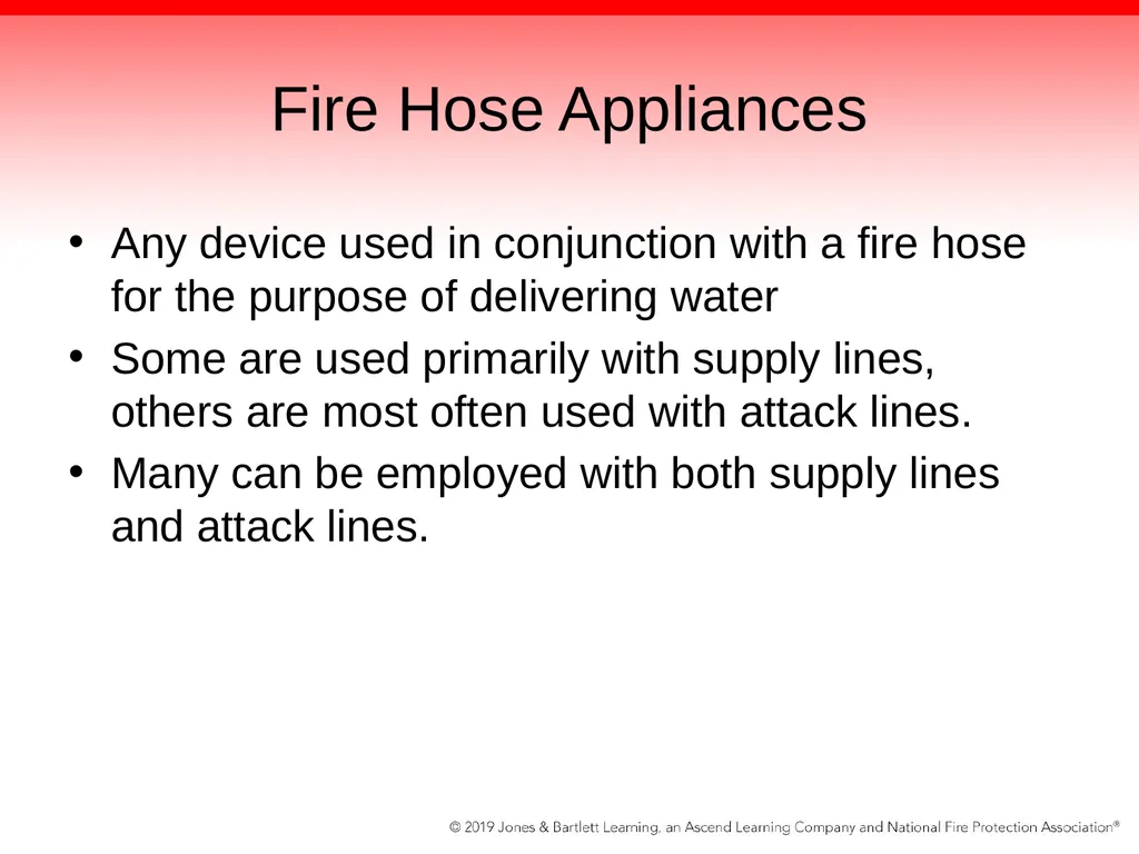 Chapter 6: Fire Hose, Appliances, and Nozzles - slide 26 of 61