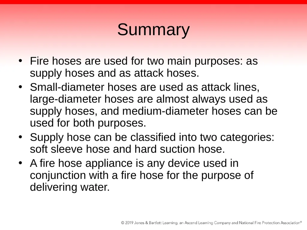 Chapter 6: Fire Hose, Appliances, and Nozzles - slide 60 of 61