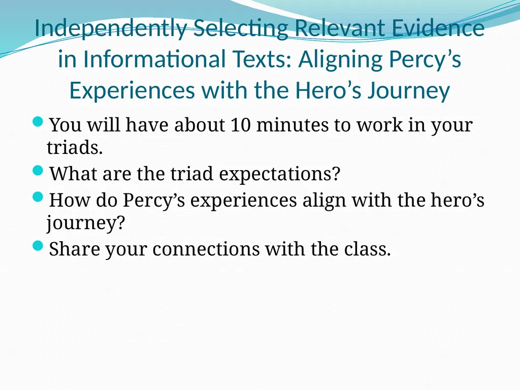 Module 1: Unit 1: Lesson 10 Selecting Evidence and - slide 15 of 20