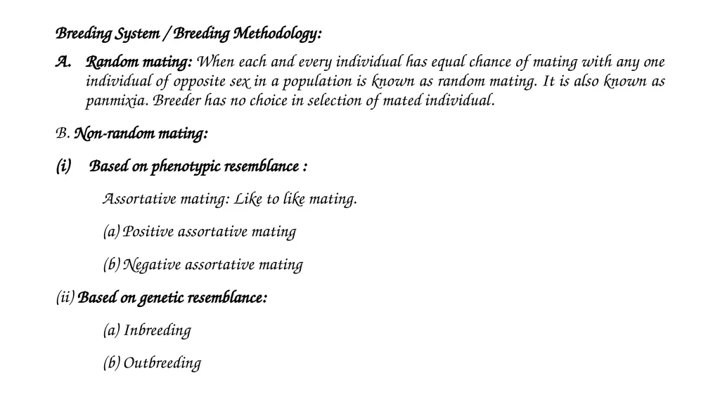 ANIMAL GENETICS & BREEDING UNIT – III Principles - slide 9 of 12