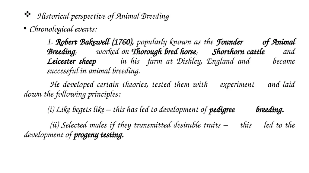 ANIMAL GENETICS & BREEDING UNIT – III Principles - slide 5 of 12
