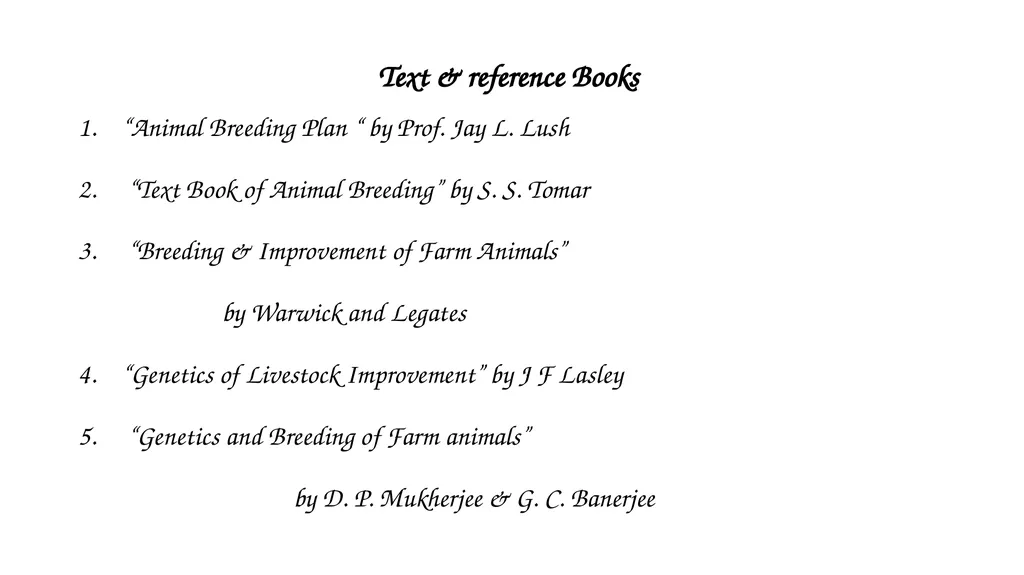 ANIMAL GENETICS & BREEDING UNIT – III Principles - slide 2 of 12