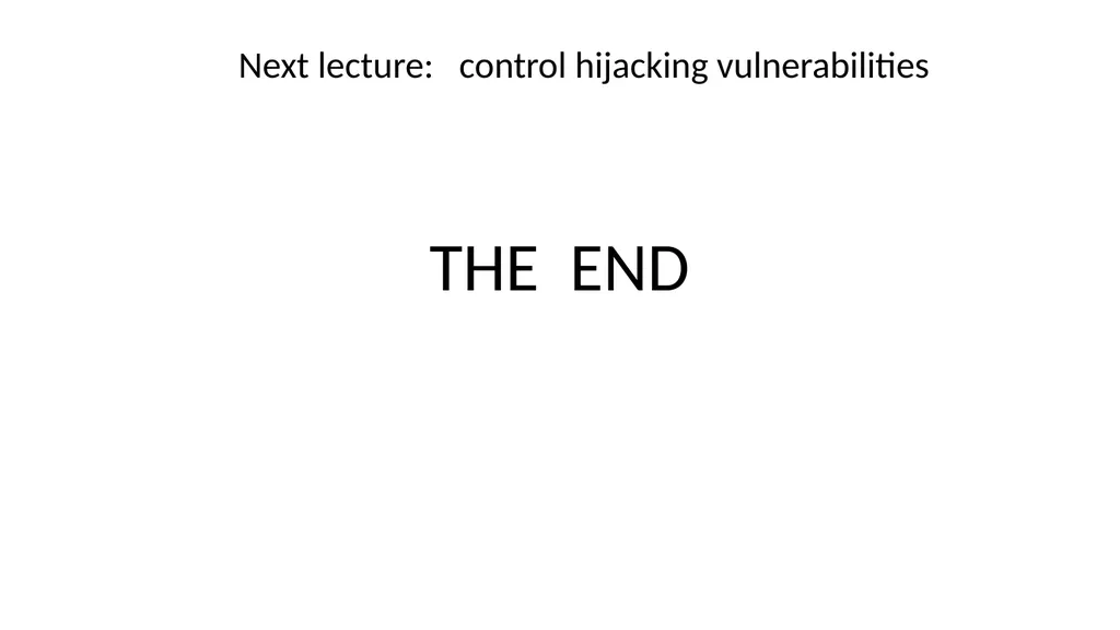 CS155 Computer Security Course overview Admin - slide 43 of 43