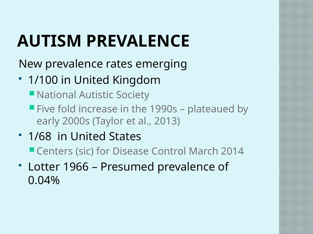 Autism and Cognition Chris Atherton Autism - slide 2 of 67