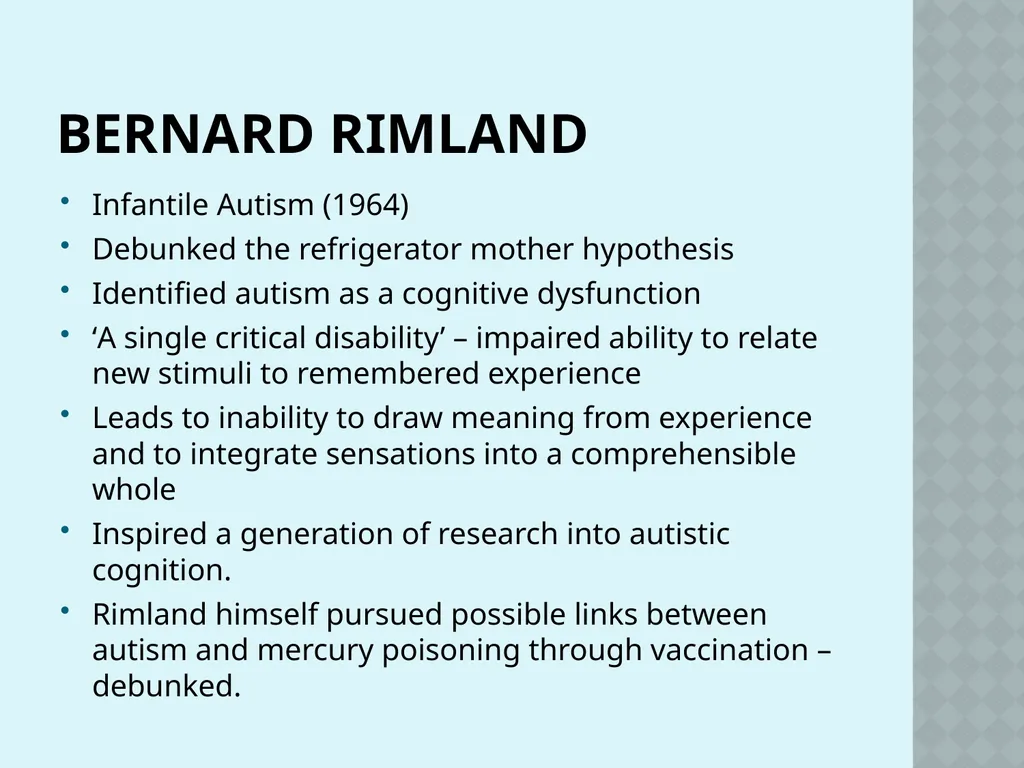 Autism and Cognition Chris Atherton Autism - slide 10 of 67