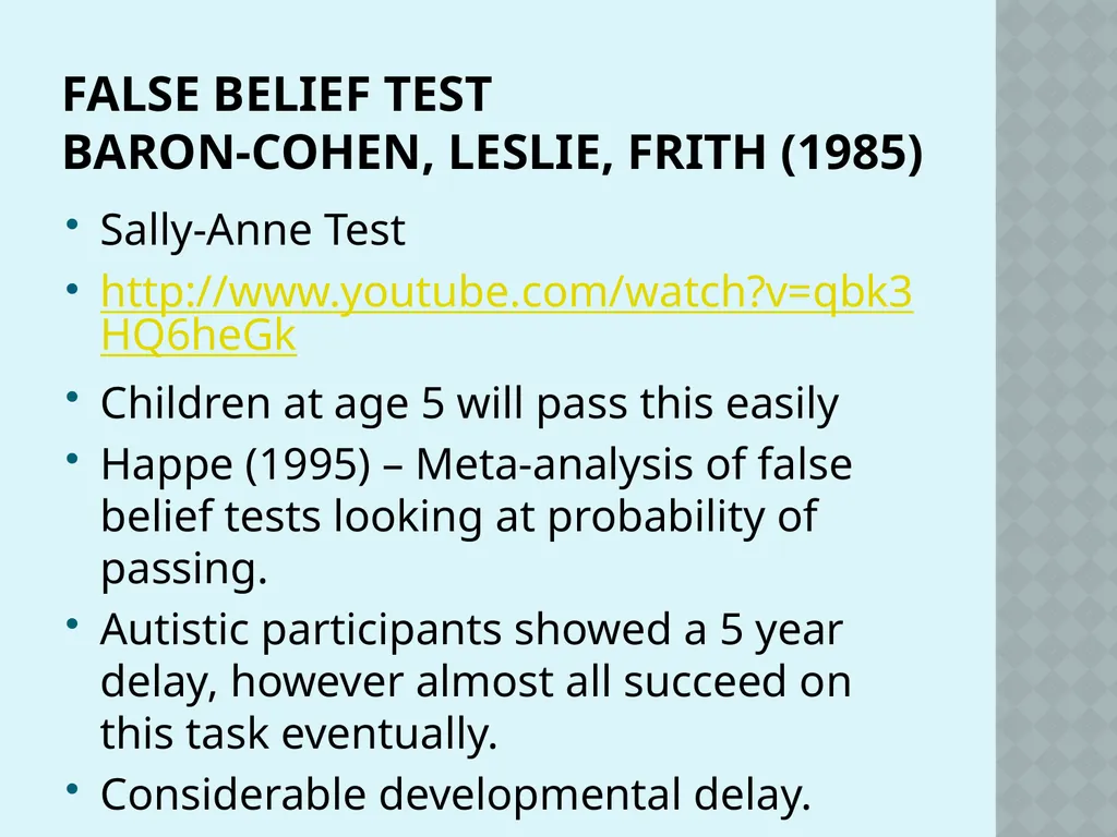 Autism and Cognition Chris Atherton Autism - slide 48 of 67