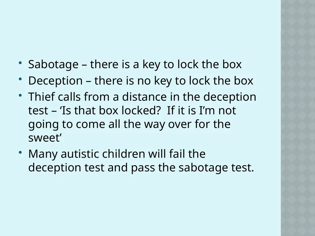 Autism and Cognition Chris Atherton Autism - slide 52 of 67