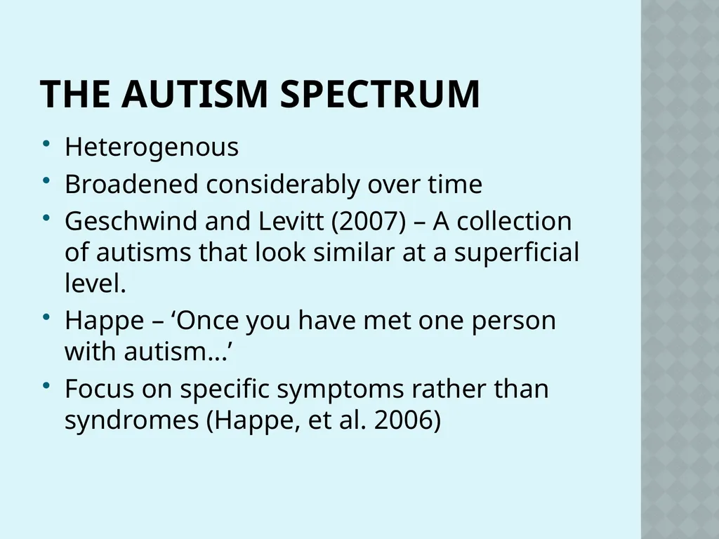 Autism and Cognition Chris Atherton Autism - slide 3 of 67