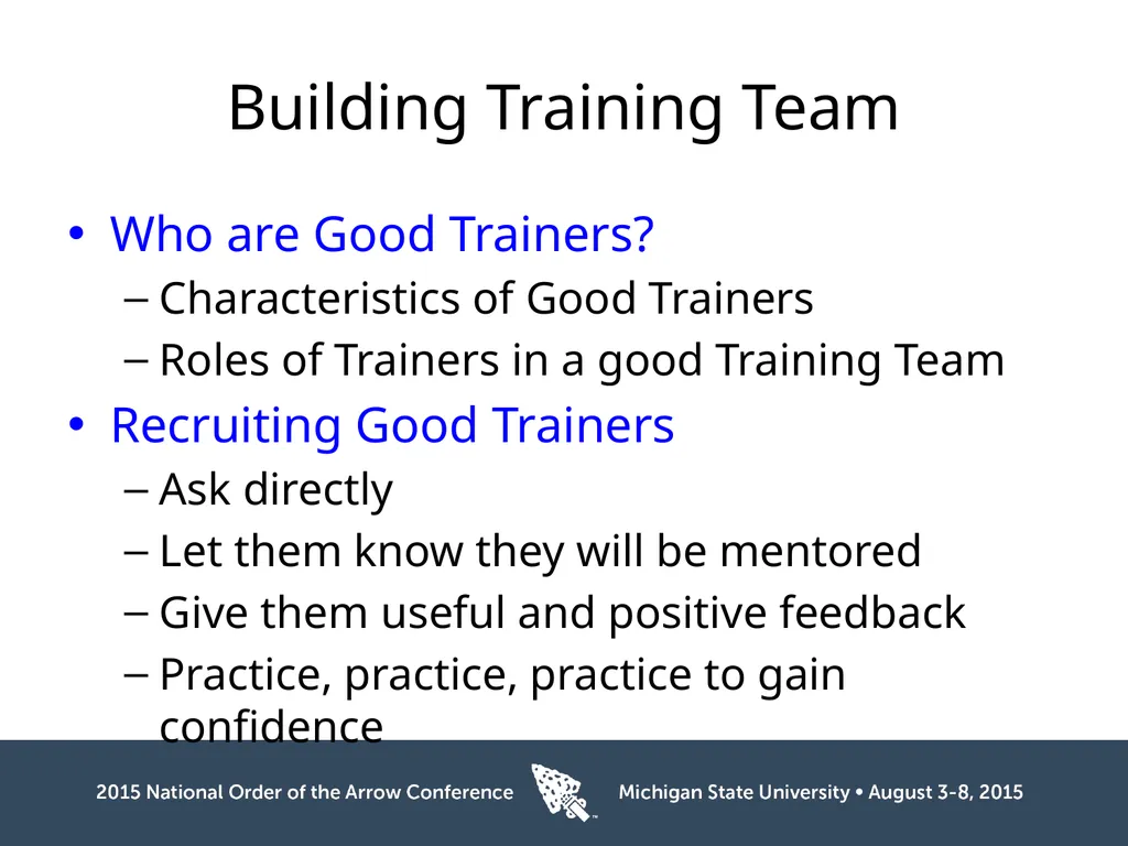 Train the Trainer Day 1: Plan Opening Staff - slide 20 of 71