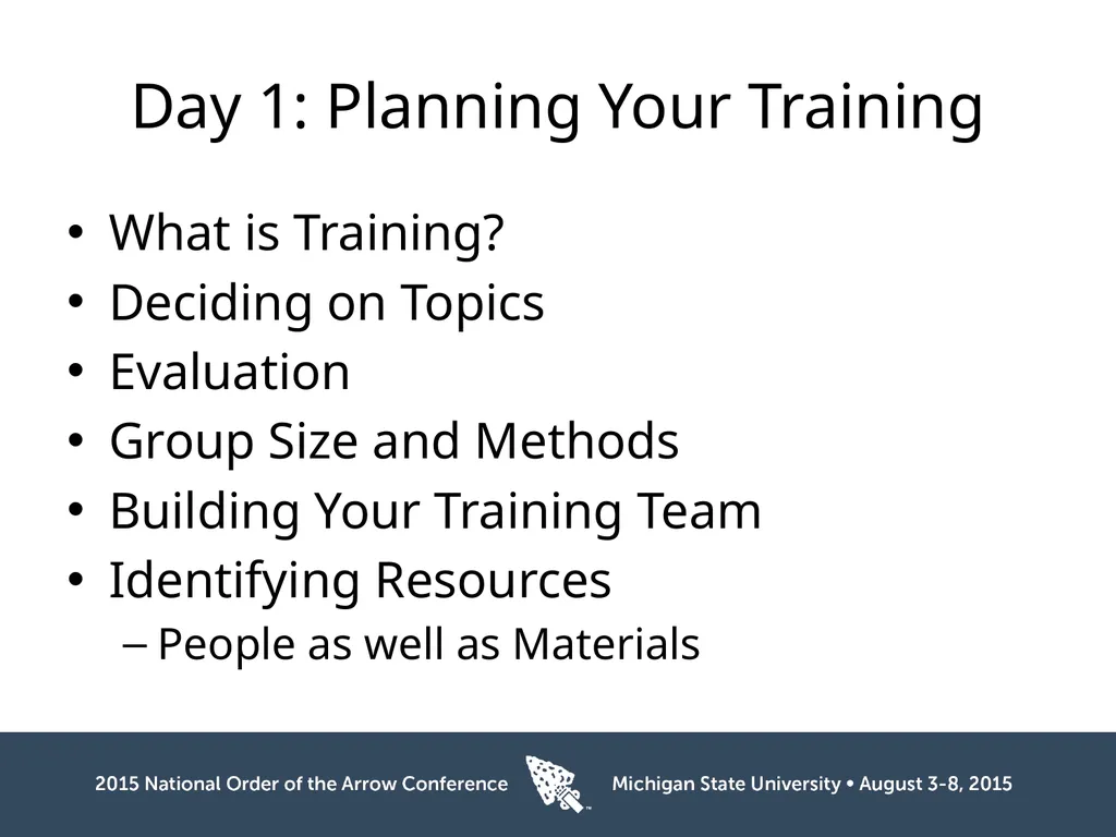 Train the Trainer Day 1: Plan Opening Staff - slide 8 of 71