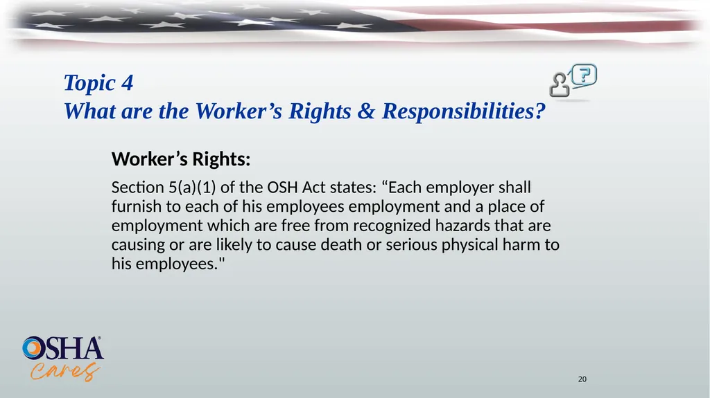 Lesson Overview Purpose: To provide workers with - slide 20 of 38