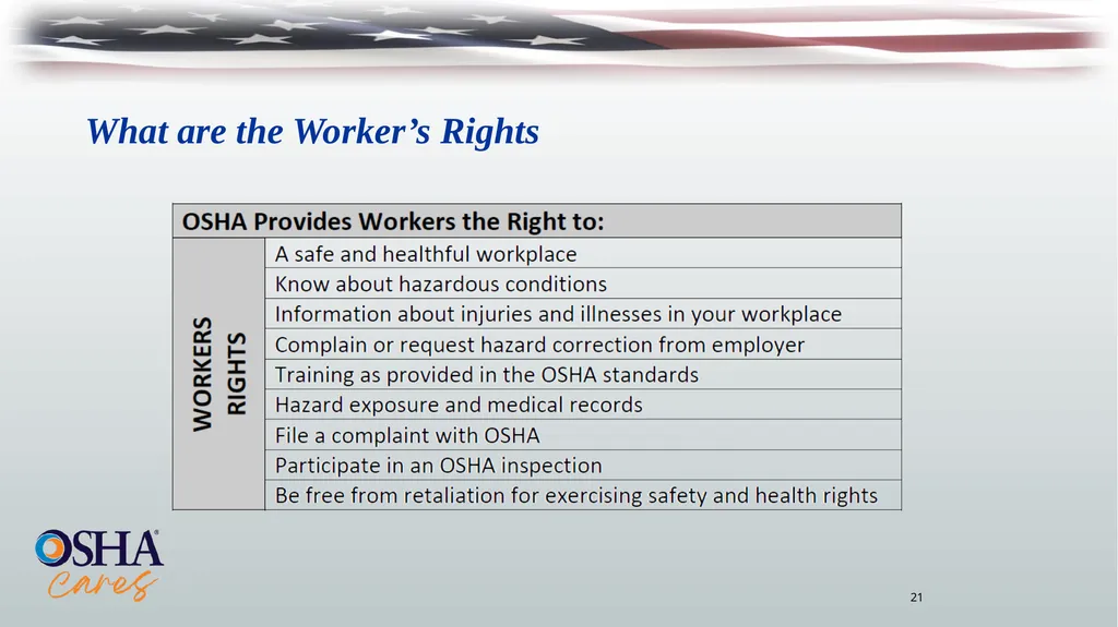 Lesson Overview Purpose: To provide workers with - slide 21 of 38