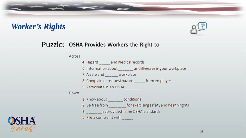 Lesson Overview Purpose: To provide workers with - slide 23 of 38