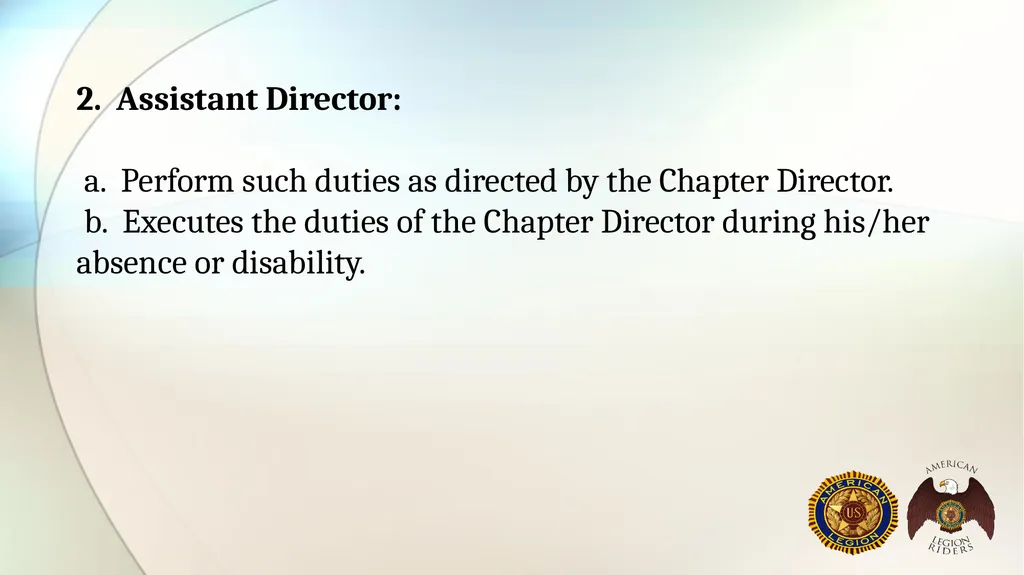 AMERICAN LEGION RIDERS Standard Operating - slide 20 of 30