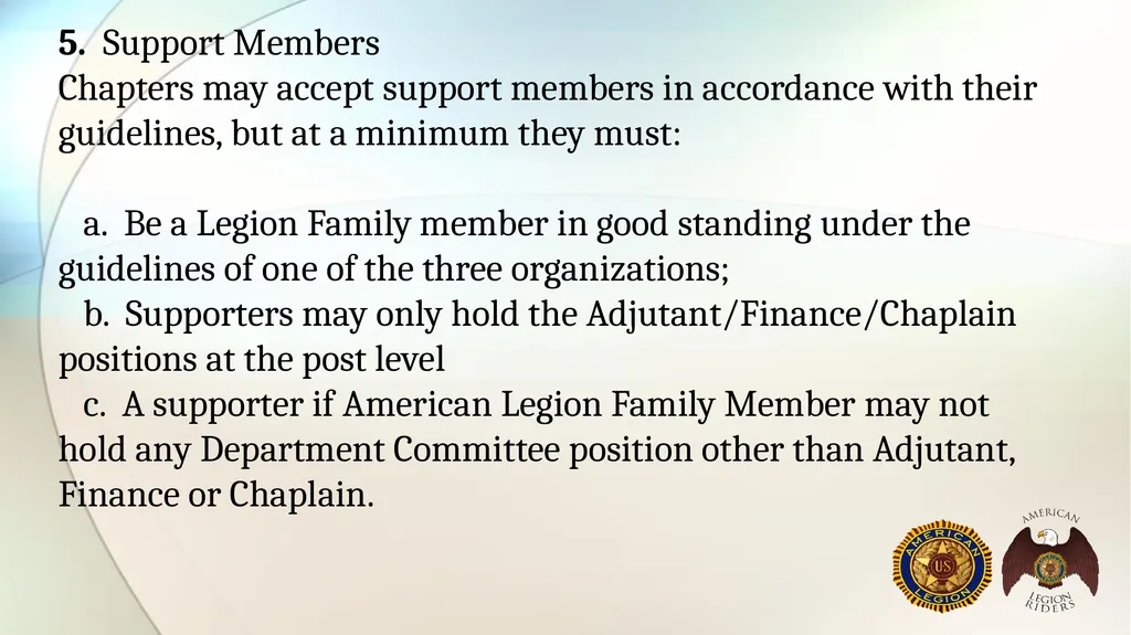 AMERICAN LEGION RIDERS Standard Operating - slide 16 of 30