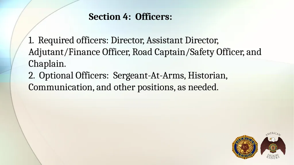 AMERICAN LEGION RIDERS Standard Operating - slide 18 of 30
