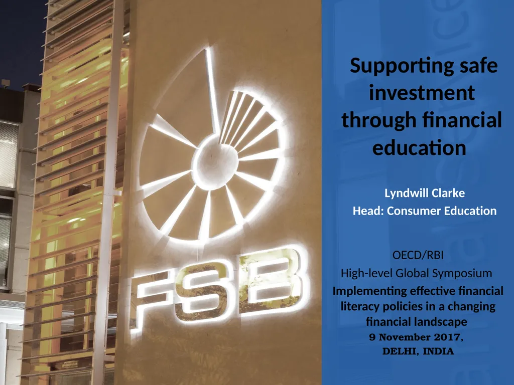 Supporting safe investment through financial - slide 1 of 10