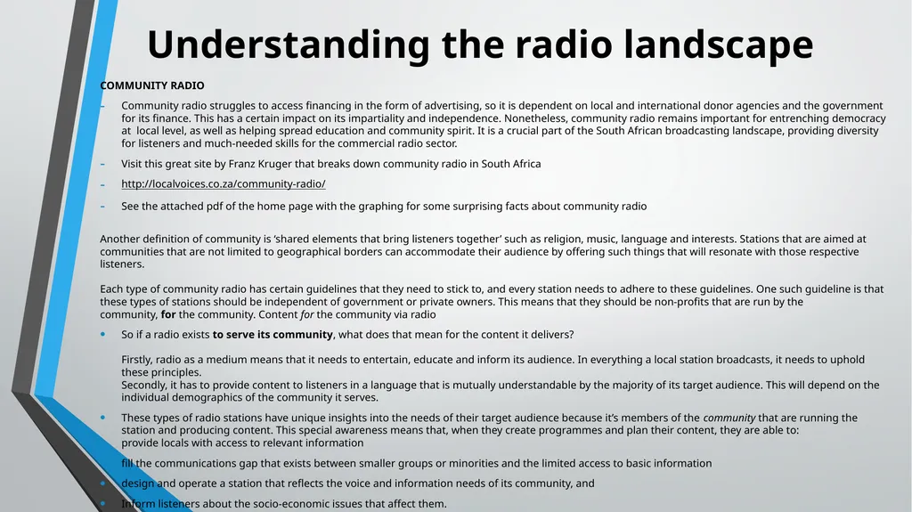 Broadcasting Basics and Methodologies UNIT 1 - slide 8 of 21