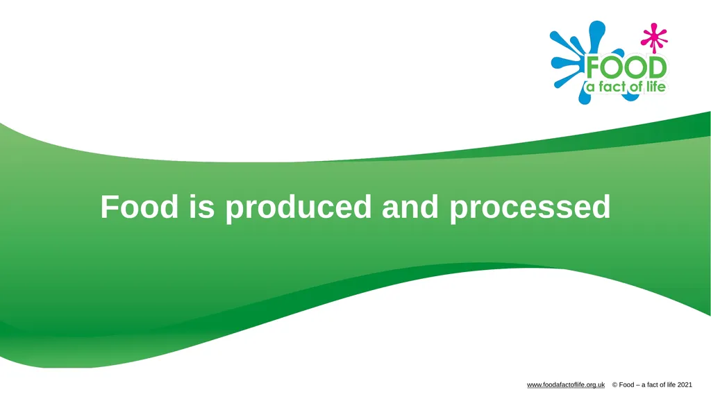 Food is produced and processed All food is from a - slide 1 of 24