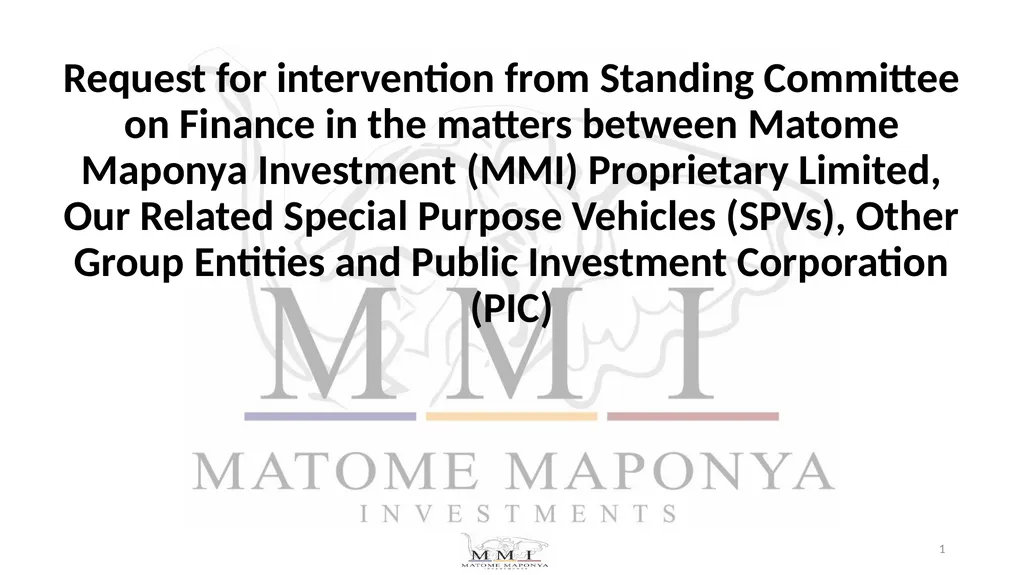 Request for intervention from Standing Committee - slide 1 of 32