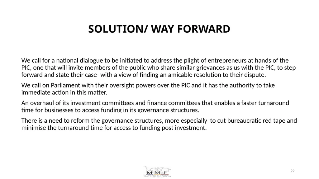Request for intervention from Standing Committee - slide 29 of 32