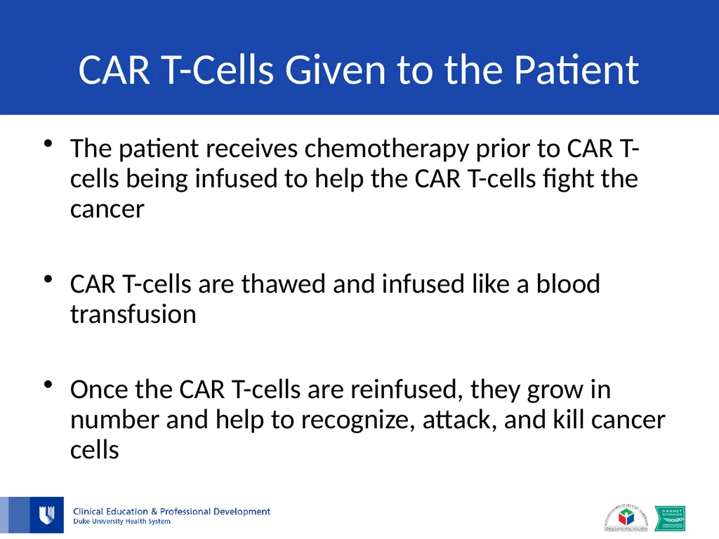 CAR T-cell Therapy What is CAR T-cell therapy? - slide 5 of 10