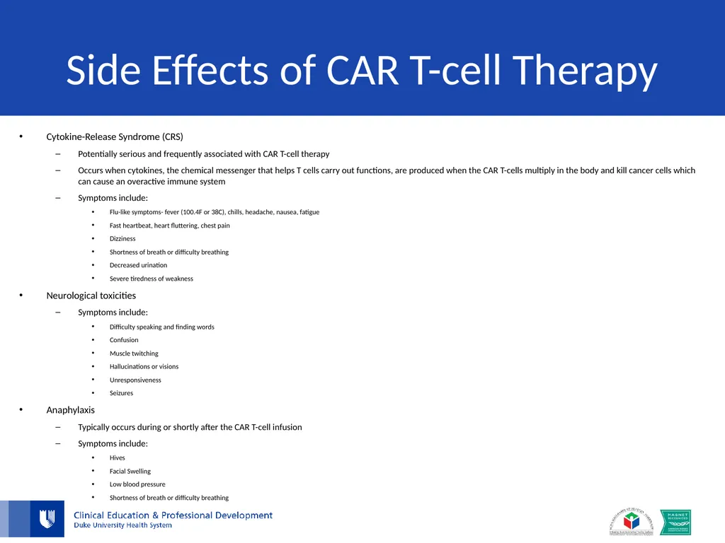 CAR T-cell Therapy What is CAR T-cell therapy? - slide 7 of 10