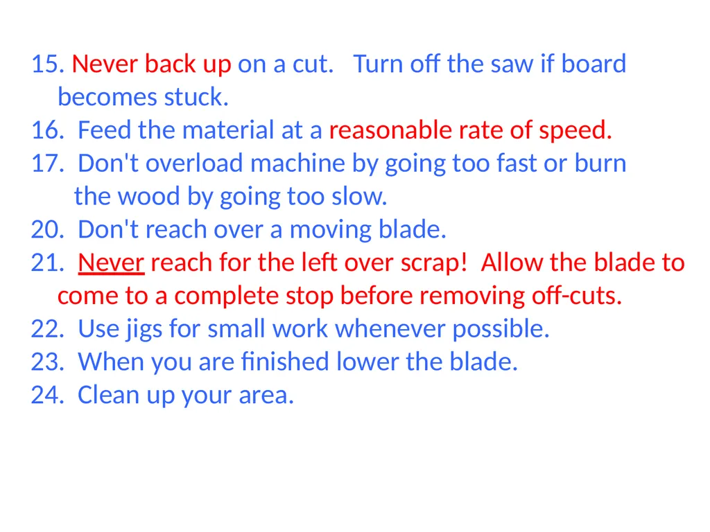 Table Saw (Circular Saw) Thanks to Tom Bockman for - slide 25 of 34