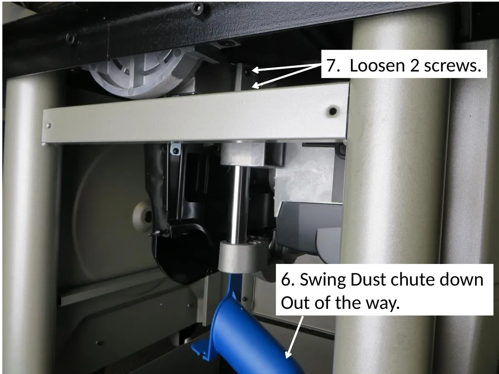 Delta Contractors Saw 36-725 Blade alignment to - slide 5 of 10