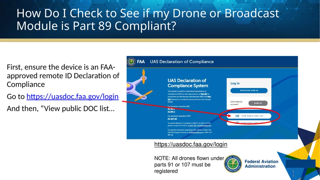 Remote ID and UAS Registration The following - slide 11 of 15