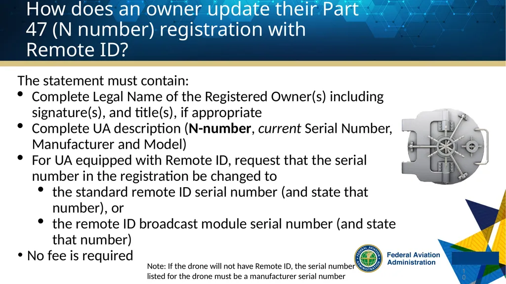 Remote ID and UAS Registration The following - slide 10 of 15