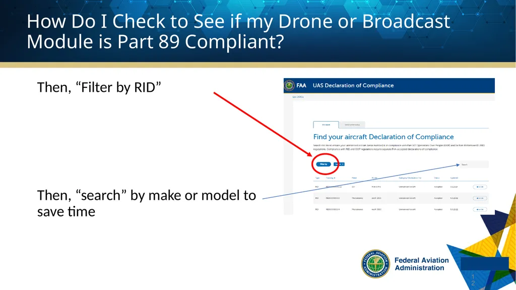 Remote ID and UAS Registration The following - slide 12 of 15