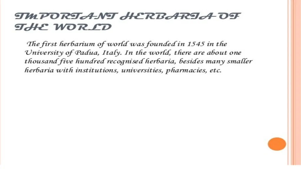 HERBARIUM PREPARATION OF HERBARIUM SHEETS, - slide 11 of 38