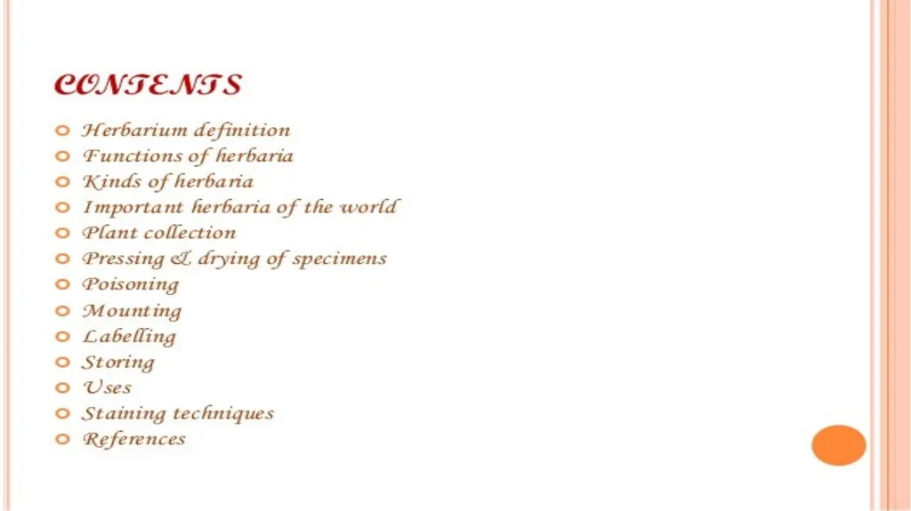HERBARIUM PREPARATION OF HERBARIUM SHEETS, - slide 2 of 38