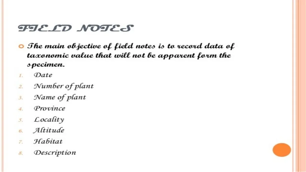 HERBARIUM PREPARATION OF HERBARIUM SHEETS, - slide 21 of 38