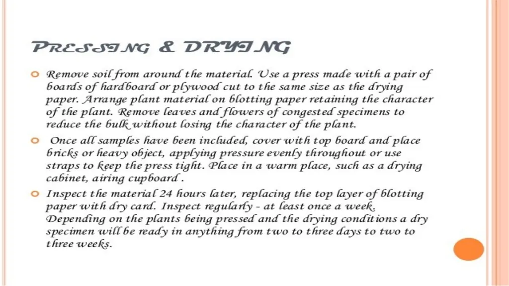 HERBARIUM PREPARATION OF HERBARIUM SHEETS, - slide 22 of 38