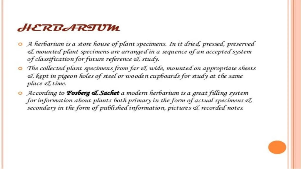 HERBARIUM PREPARATION OF HERBARIUM SHEETS, - slide 3 of 38