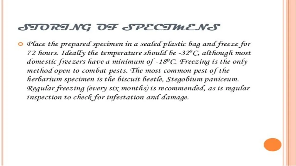 HERBARIUM PREPARATION OF HERBARIUM SHEETS, - slide 36 of 38