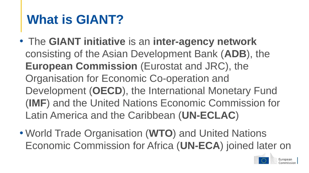 The GIANT initiative 30th International - slide 5 of 17