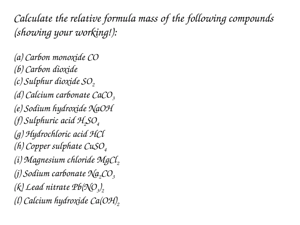 Ions and Relative Atomic Mass Learning Objectives: - slide 11 of 11