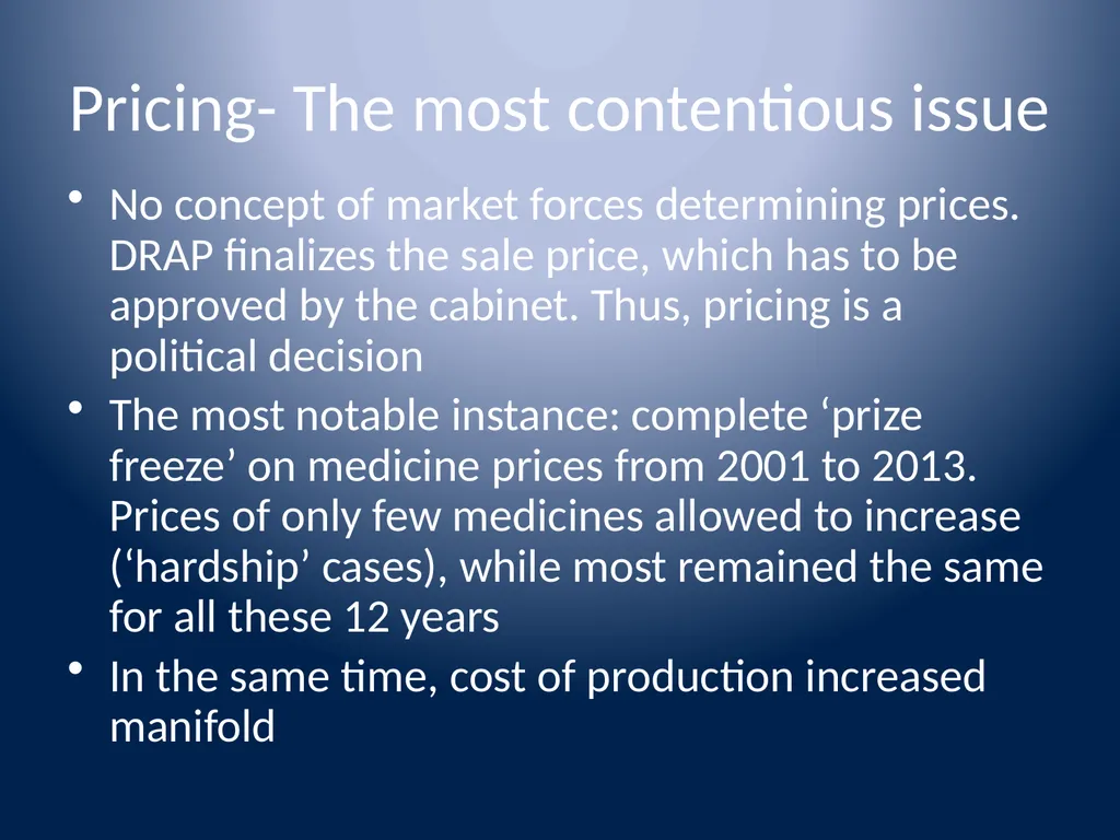 Pakistan’s Pharmaceutical Industry Growth, - slide 6 of 13