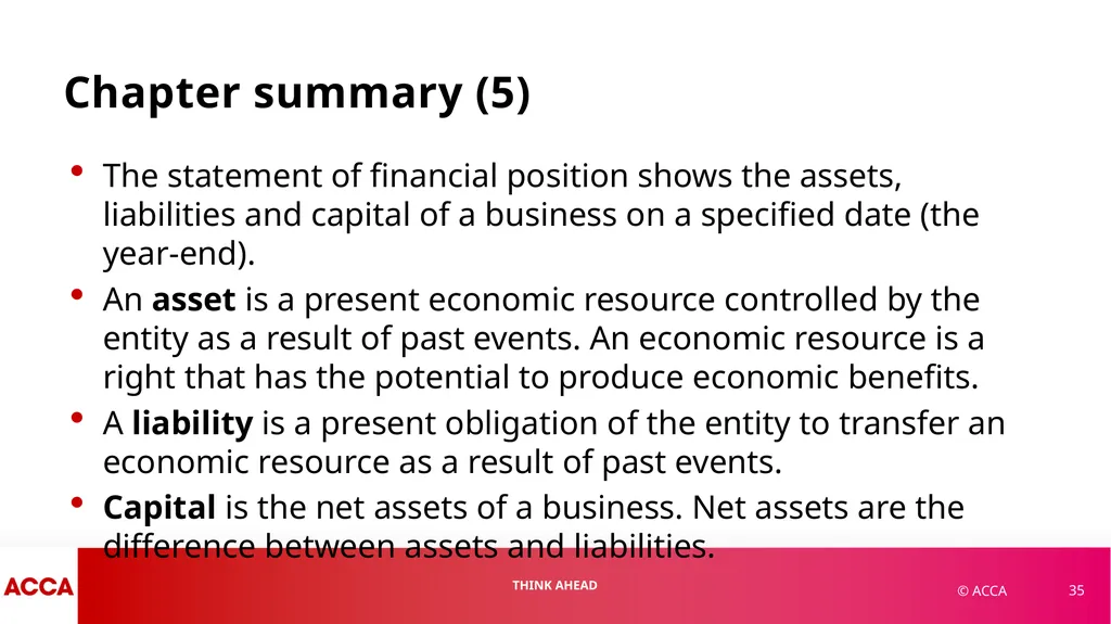 Chapter 1 Financial Statements and Financial - slide 35 of 37