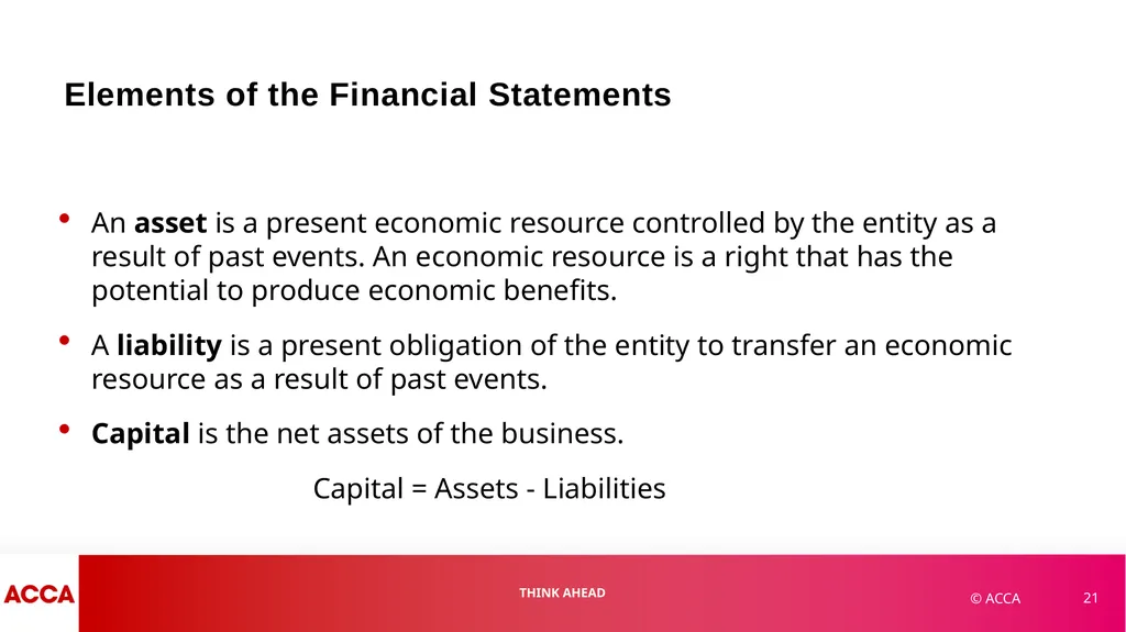 Chapter 1 Financial Statements and Financial - slide 21 of 37