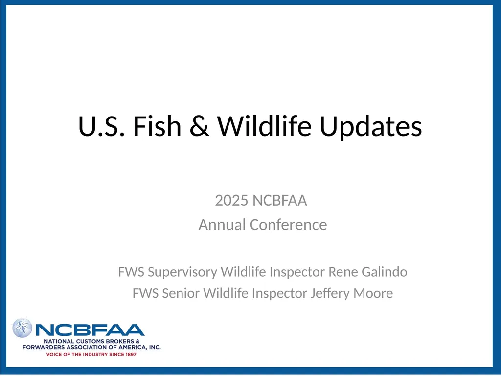U.S. Fish & Wildlife Service Program Sponsored by - slide 2 of 10
