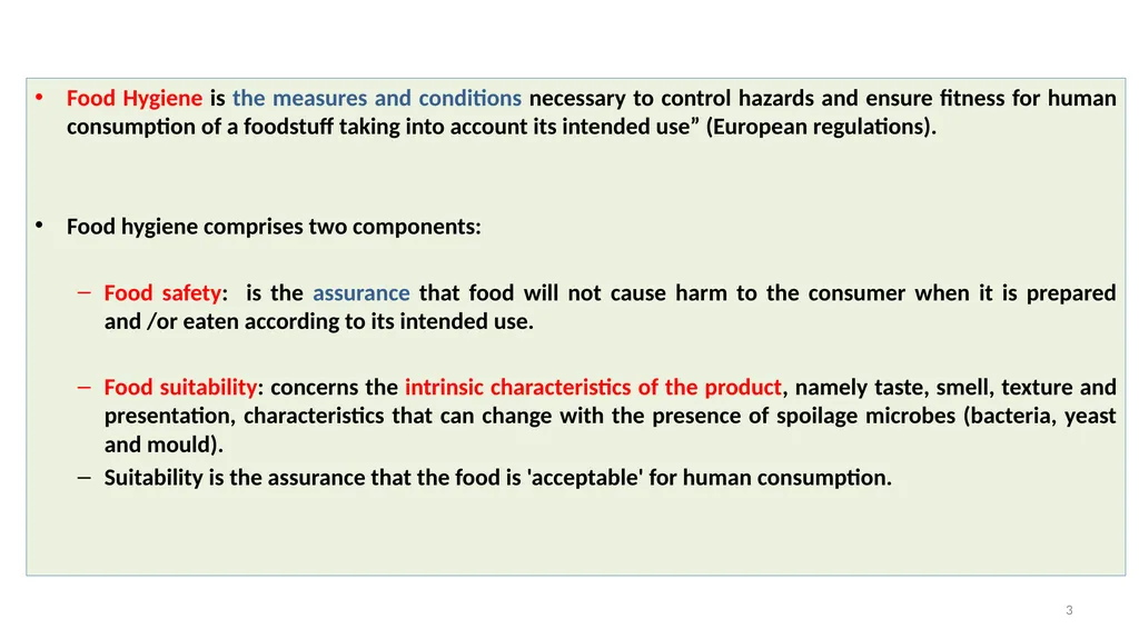 Unit 1 VETERINARY PUBLIC HEALTH AND FOOD SAFETY - slide 3 of 15