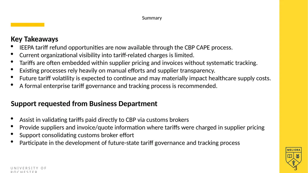 Current IEEPA Tariff Refund Recovery & - slide 3 of 5