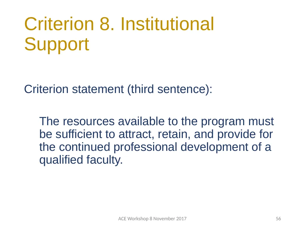 ABET Requirements and Procedures ACE Workshop 8 - slide 56 of 85