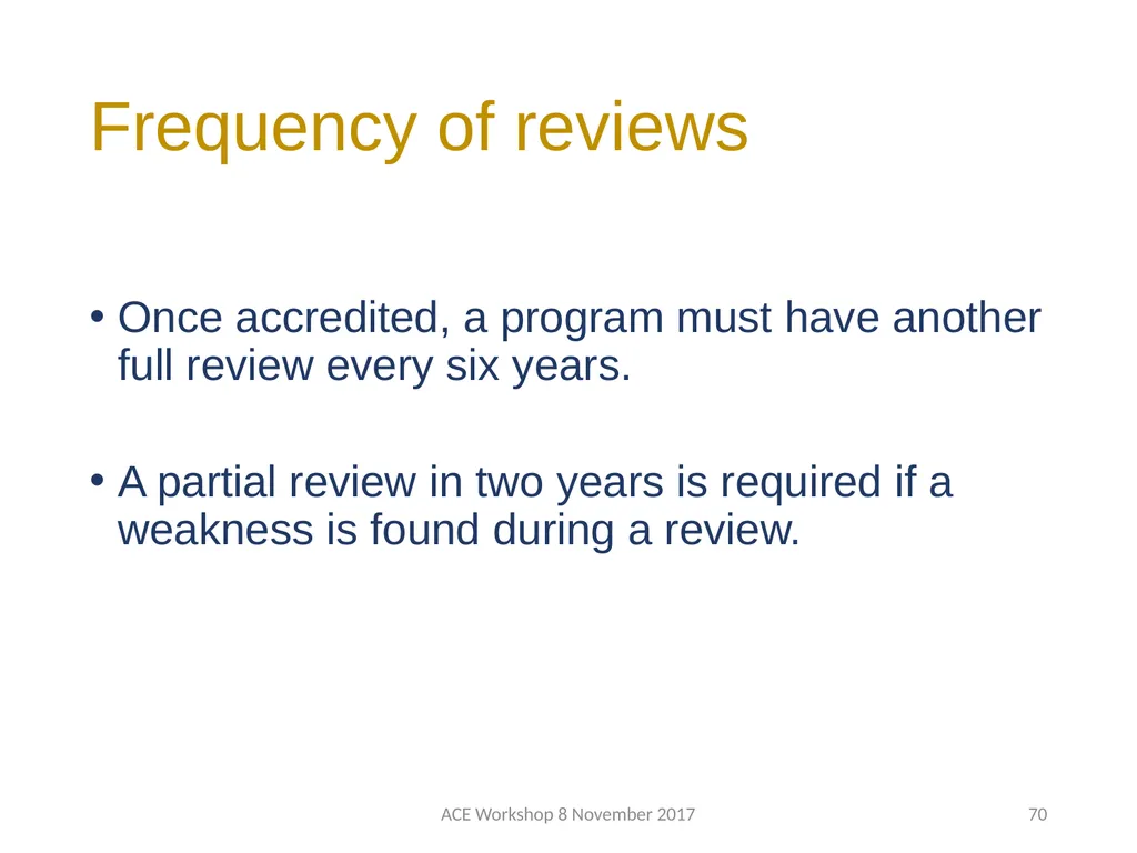 ABET Requirements and Procedures ACE Workshop 8 - slide 70 of 85