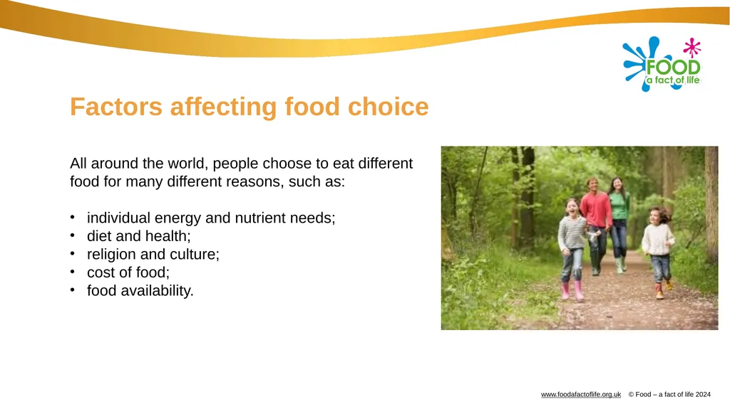 Factors affecting food choice Factors affecting - slide 2 of 32